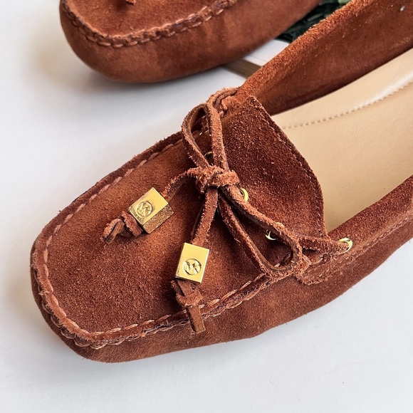 Michael Kors Amber Brown Suede Moccasin Square Toe Women’s Loafer Size 7.5 - Picture 4 of 13